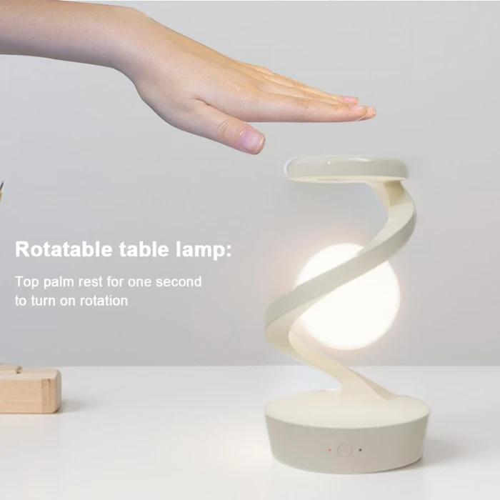 Rotating Suspension LED Table Lamp with Wireless Charger - View 3